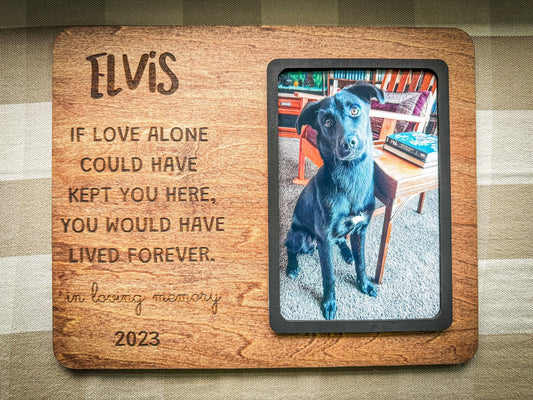 Personalized Wood Pet Memorial Plaque | Custom Engraved Pet Remembrance Sign