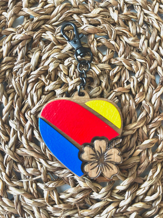Hawaii Airline–Inspired Keychain | Engraved Travel Keychain | Aviation & Island Gift