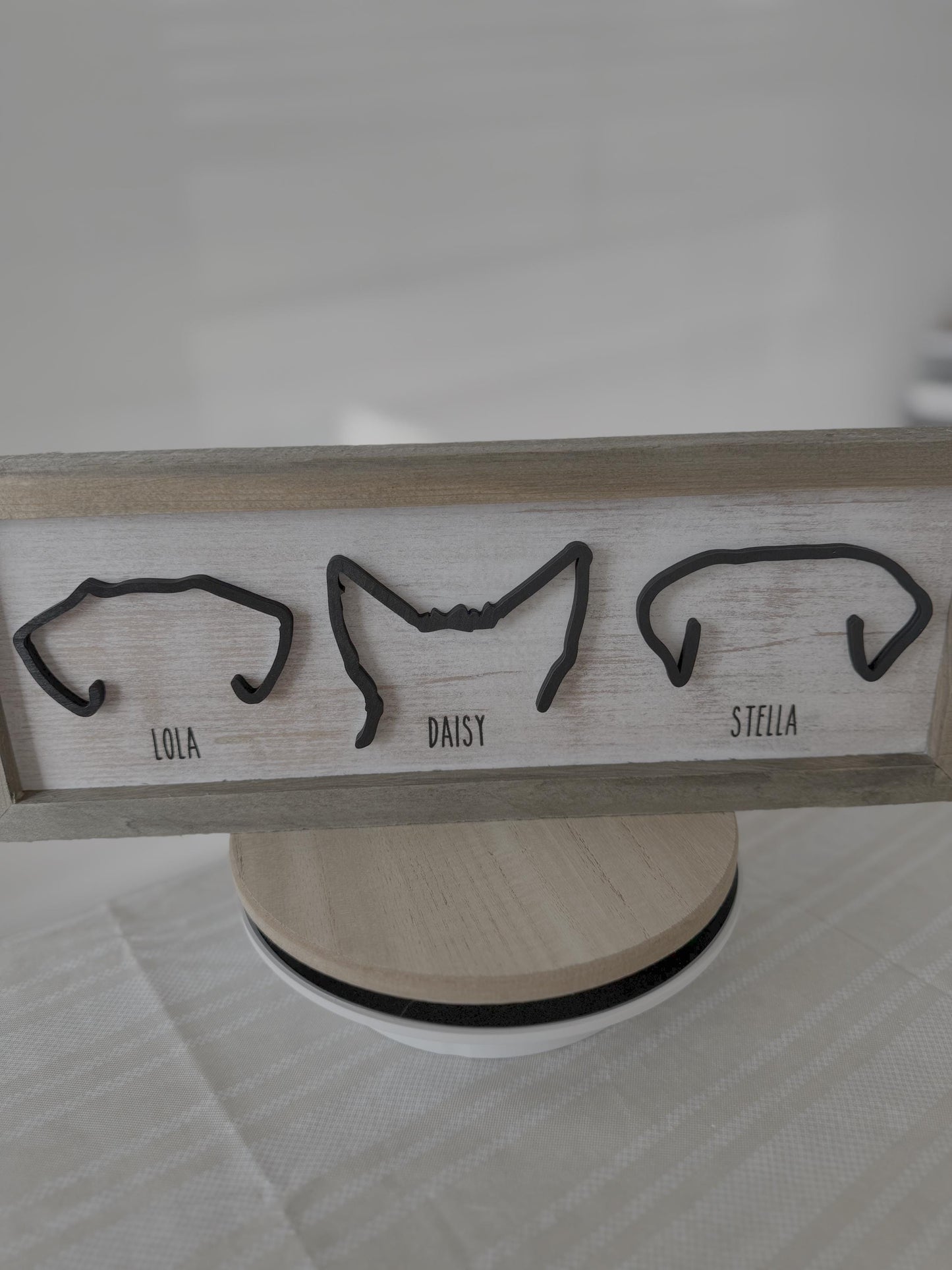 Custom Dog Ear Outline Sign | Laser Cut Pet Portrait from Photo | Personalized Dog Memorial or Gift